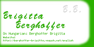 brigitta berghoffer business card